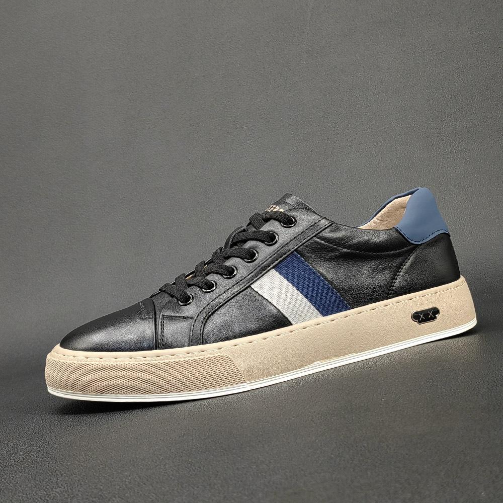 Fashion New Luxury First Layer Cowhide Men's Sneakers Designer Fashion Casual Platform Shoes for Men Spring Autumn Zapatos De Hombre