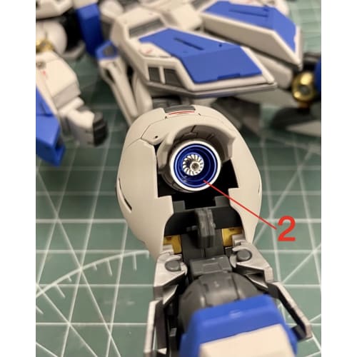 RG 1/144 RX-93-V2 Hi- Gundam Metal Vernier + Stainless Steel Parts + Decal Deluxe Edition Full Set (Silver + Blue)