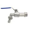 1/2" 3/4" 1" BSP Male To Hose Barb 304 Stainless Steel Ball Valve Water Faucet Spigot Home Garden Outdoor Antifreeze