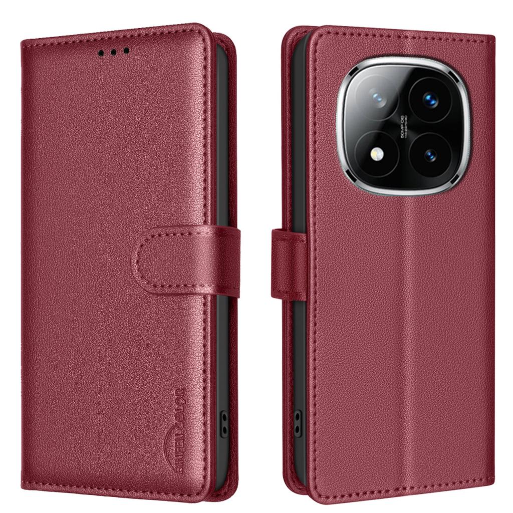 BINFEN COLOR BF32 For Xiaomi Redmi Note 14 Pro+ 5G/Note 14 Pro 5G/Poco X7 5G Leather Case Wallet RFID Blocking Phone Cover