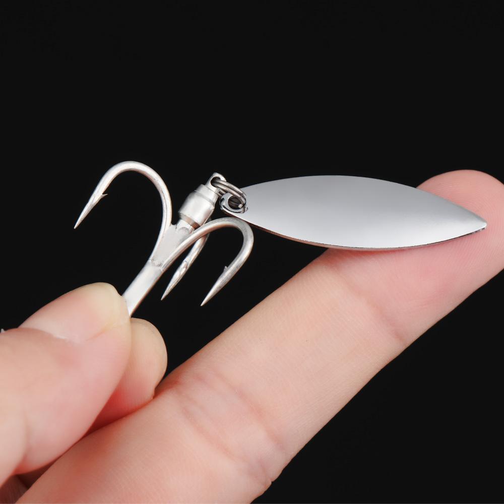 Tackle Sharp Back Thorn Turn Ring Sequins Carbon Steel Fishing Hook with Sequin Jigging Bait