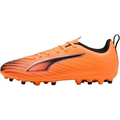 Ultra 6 Synthetic Leather MG Short Studs Comfortable Versatile Durable Low Top Kids Football Shoes Unisex Football Shoes Orange Black 108540-03