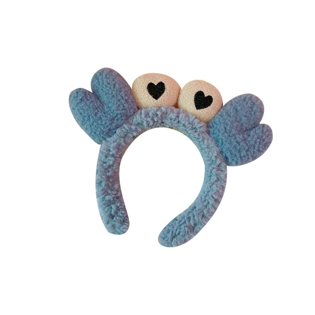 ledmomo Crab Headband, Cute Fluffy Animal Plush Headband, Costume Accessory, Funny Headwear, Unisex, Blue, Party Supplies, Costume, Photo Shoot