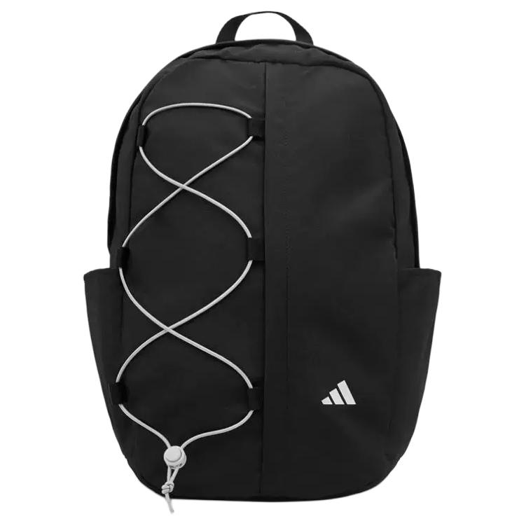Adidas Logo Zip Closure Backpack Unisex Backpack Black KX9600 Black