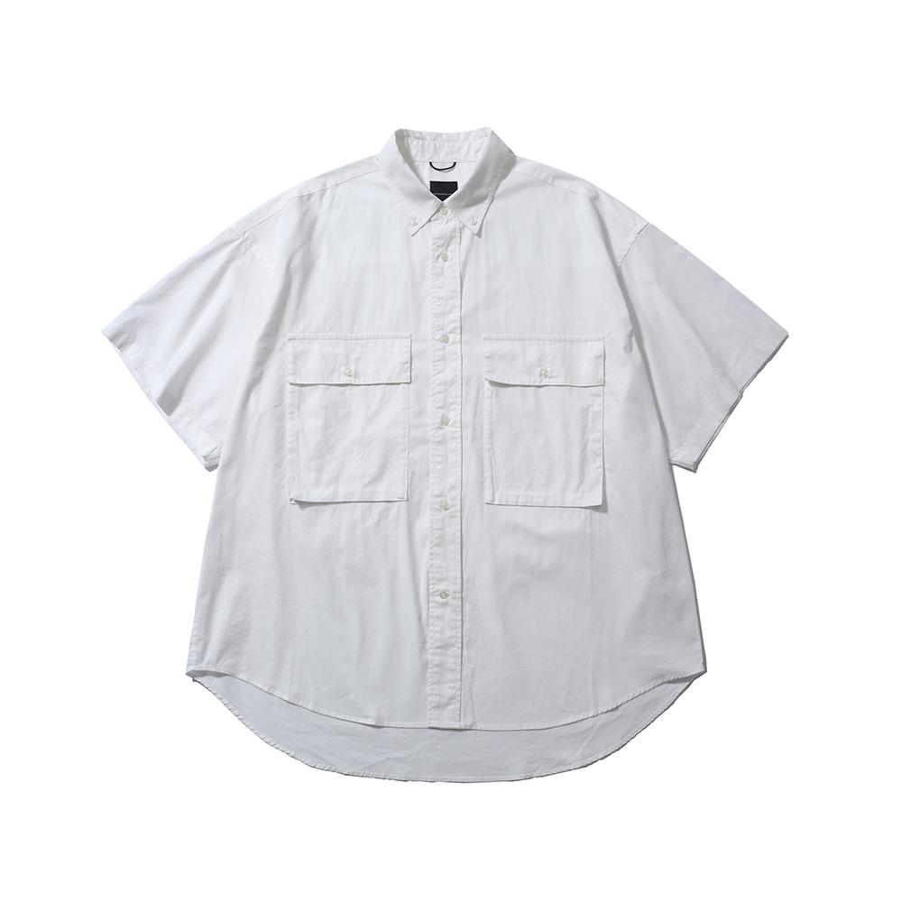 Moif [Ss24]Wide Utility Half Shirt / Off White Oxford Off White Oxford/1