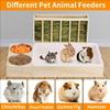 Guinea Pigs Hays Rack Feeding Bowl Durable Anti Tip Structure Space Saving Cage Feeder For Small Pet