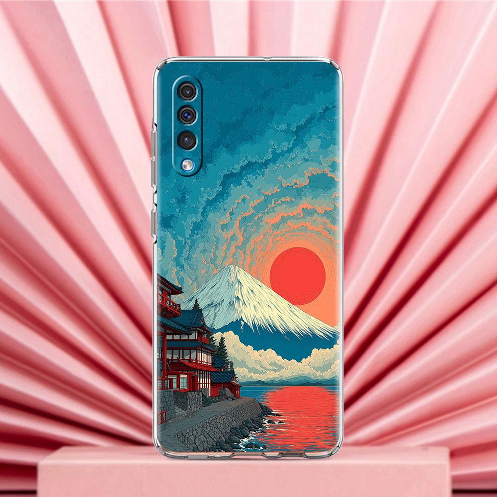 Case For Samsung A56 A36 A26 A24 A16 A14 A12 A32 A50 A70 A22 A40 A34 A54 A42 A52 5G A04s A06 Cover Japanese Style Art Japan