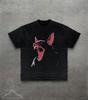 Goth Bat Graphic Tee, Spooky Gothic T-Shirt for Men Women, Vintage Style Halloween Bat Top, Retro Dark Animal Shirt, Grunge Goth Clothing