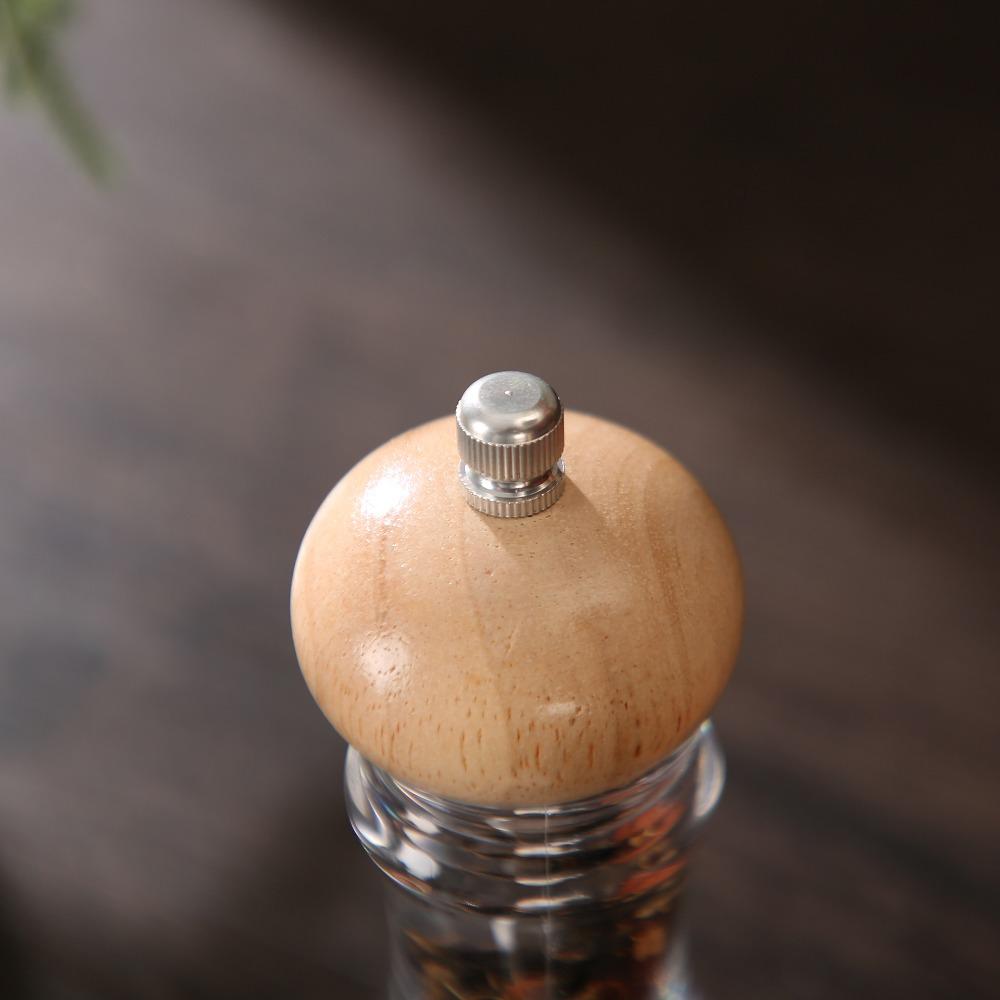Manual Acrylic Pepper Salt Grinder Adjustable Coarseness Salt and Pepper Grinding Bottle  Steak
