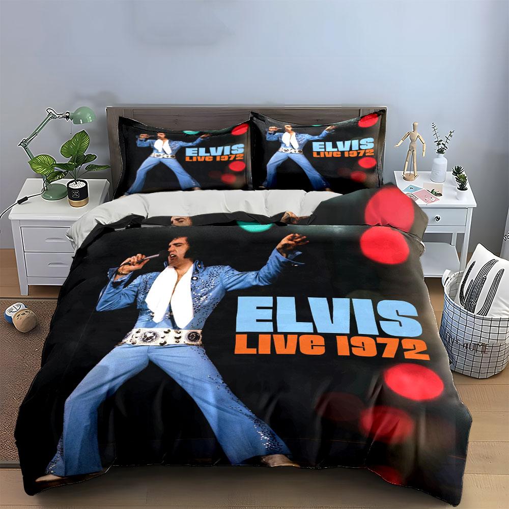 Elvis Presley Performance Design. Bettwäsche-Sets Bettbezug-Sets Bettbezüge Kissenbezüge(1*Bettbezug 2*Kissenbezüge ohne Bettdecke)