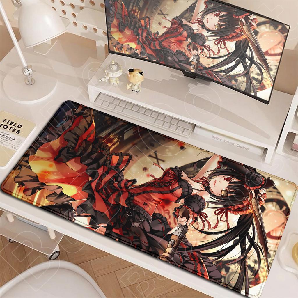 XXL Anime Dívky Tokisaki Kurumi Podložka pod myš Nová Hot Date A Live Hra Podložky pro notebooky a stolní počítače Velká Gumová Podložka na klávesnici s uzamčeným okrajem