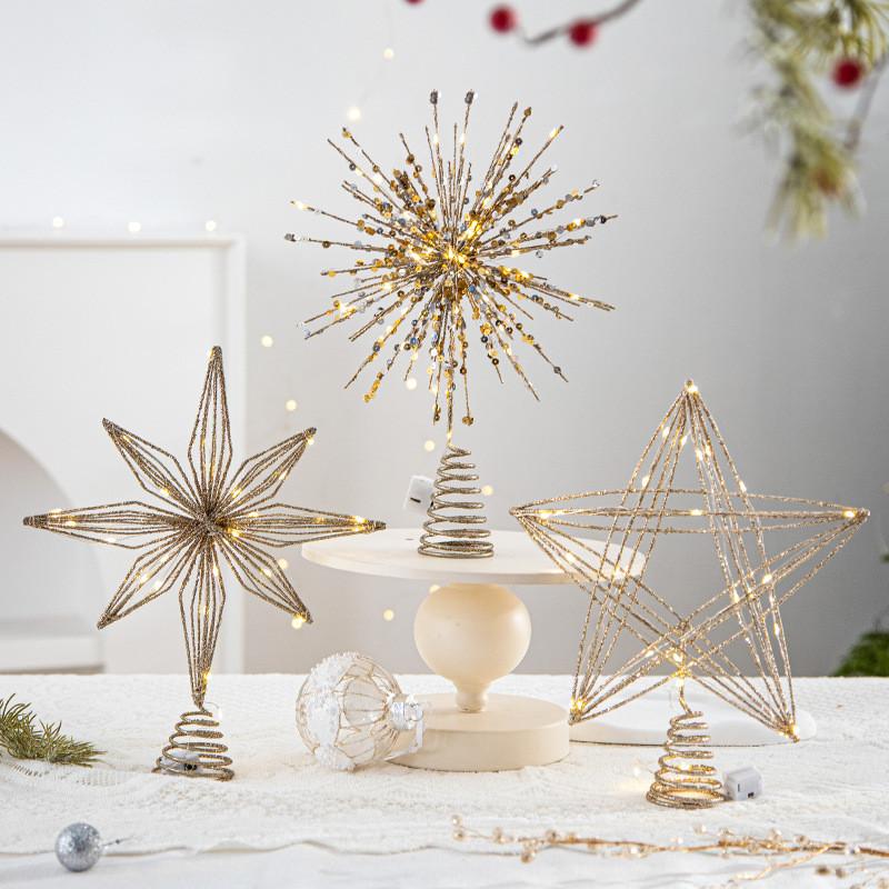 Christmas Modern Minimalist Tree Star Ornament 3d Snowflake Design Decor Festive