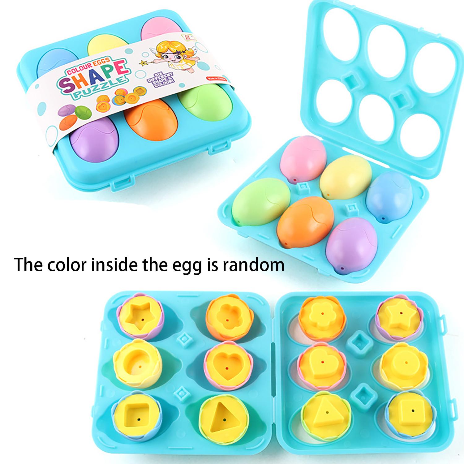 

6 Smart Egg Pairings, Children S Early Education Assembled Plaything Simulation Eggs, Easter Basket Filling, Party Gifts