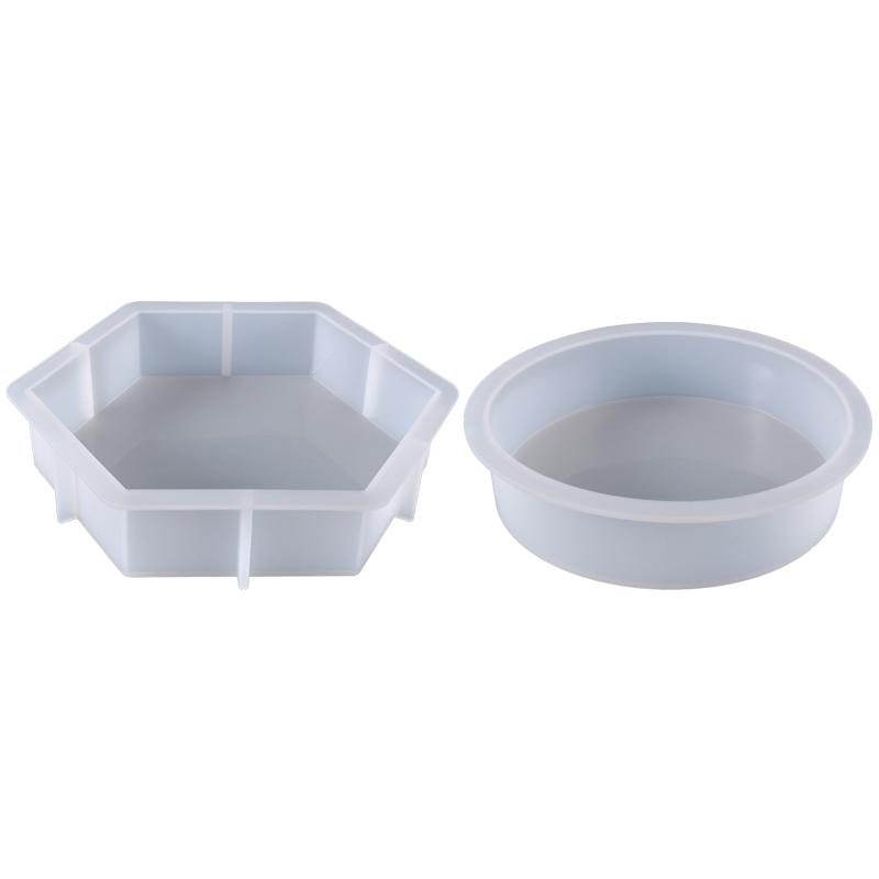 Resin Molds Picture Frames Resin Molds Book Stand Hexagon / Cylinder Circle Large Size Silicone Resin Molds
