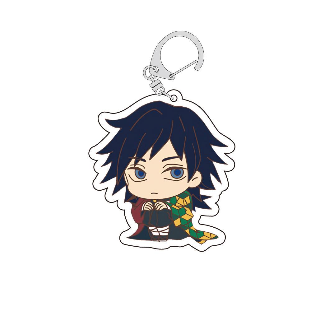 Demon Slayer Kimetsu Yaiba Tanjiro Nezuko Tokito Muichiro Acrylic Double Sided Keychain Transparent Anime Pendant Cosplay No Carry Mini Lightweight