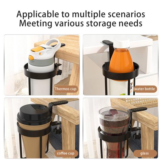 Yousheng Water Bottle Storage Rack Large Opening Design Strong Load-bearing Simple Installation Cup Rack Side Table Organizer