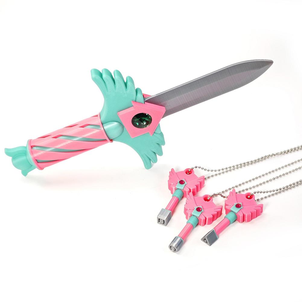 Season 3 Korean Traditional Game Squid Necklace 3D Printed Cosplay Necklace Squid Keychain for TV Fans Family Parties Gifts