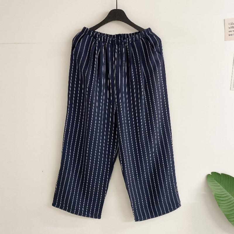 Honey J Linen Stripe Wide Banding Pants 2 Colors