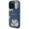 Etui Guess Grained Printed Flower        Pattern Magsafe Do Iphone 16 Pro Max Niebieski