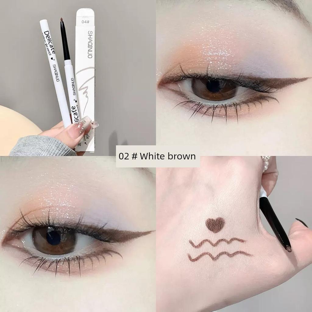 Light Fashion White Eyeliner! Extremely Fine Eyeliner Waterproof Not Smudge Red Brown Down To Beginners