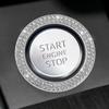 Car One-Click Engine Start Stop Switch Button Cover Double Crystal Rhinestone Sticker Ignition Start Switch Protector Ring