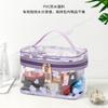 Modische PVC Tragbare Toiletten Tasche Reise Kosmetik Aufbewahrung Multifunktionale Tragbare Wasserdichte Kosmetiktasche