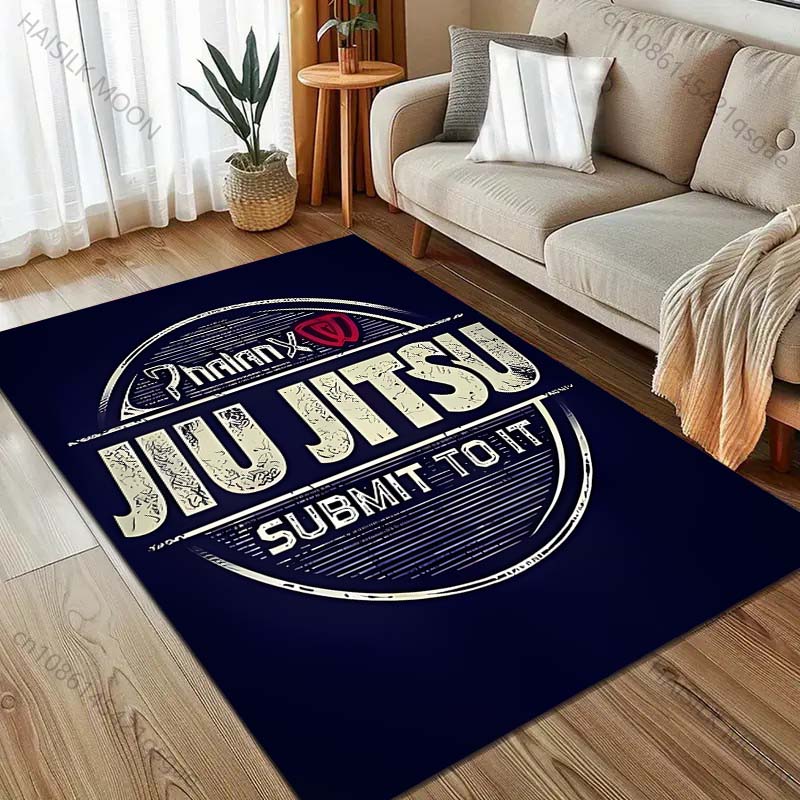 1PC Brazilian Jiu-Jitsu Print Carpet for Living Room Bedroom Sofa Doormat Home Decor Area Rug Non-slip Exercise Room Floor Mat