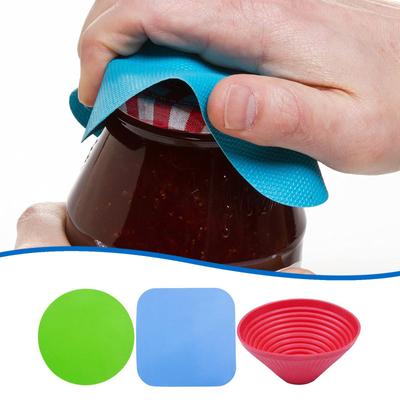 3PC Rubber Multifunctional Non-Slip Can Opener Wine