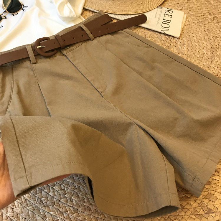 Women's High-Waist Retro Wide-Leg Shorts – Summer Casual Loose Fit 