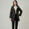 Iveni 2025 Winter Elegant Hooded Mid-Length Down Jacket WEOA280