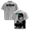 ONE PUNCH MAN Fubuki Graphic T-shirt Manga Print Vintage Washed Oversized T Shirt Men Women Clothing Cotton Short Sleeve Tee Top