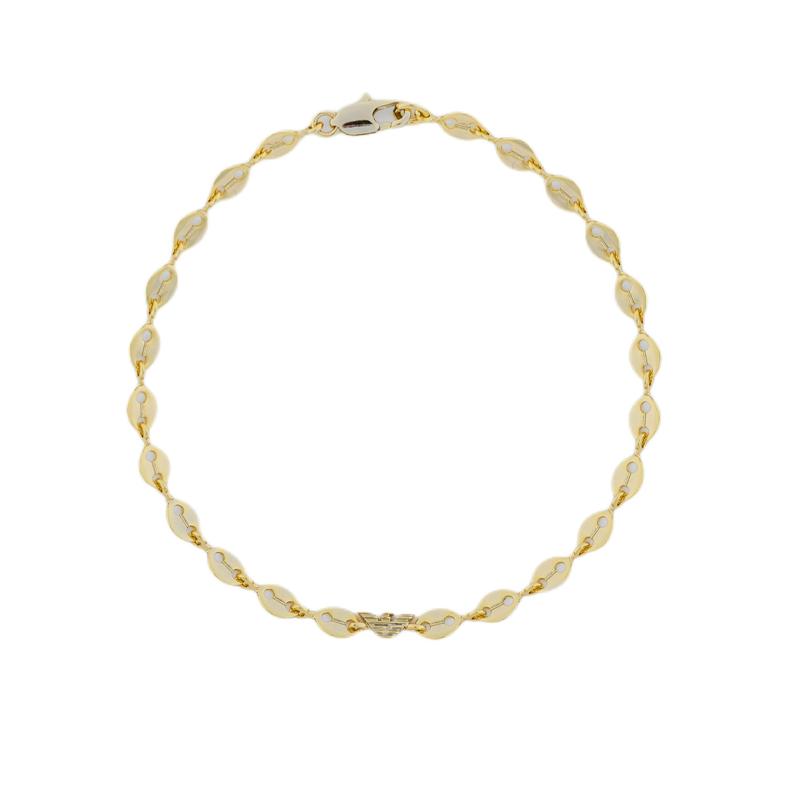 Emporio Armani Logo Design Brass Bracelet Unisex Couple Style Gold EGS3112710_NLP_NLC золотой