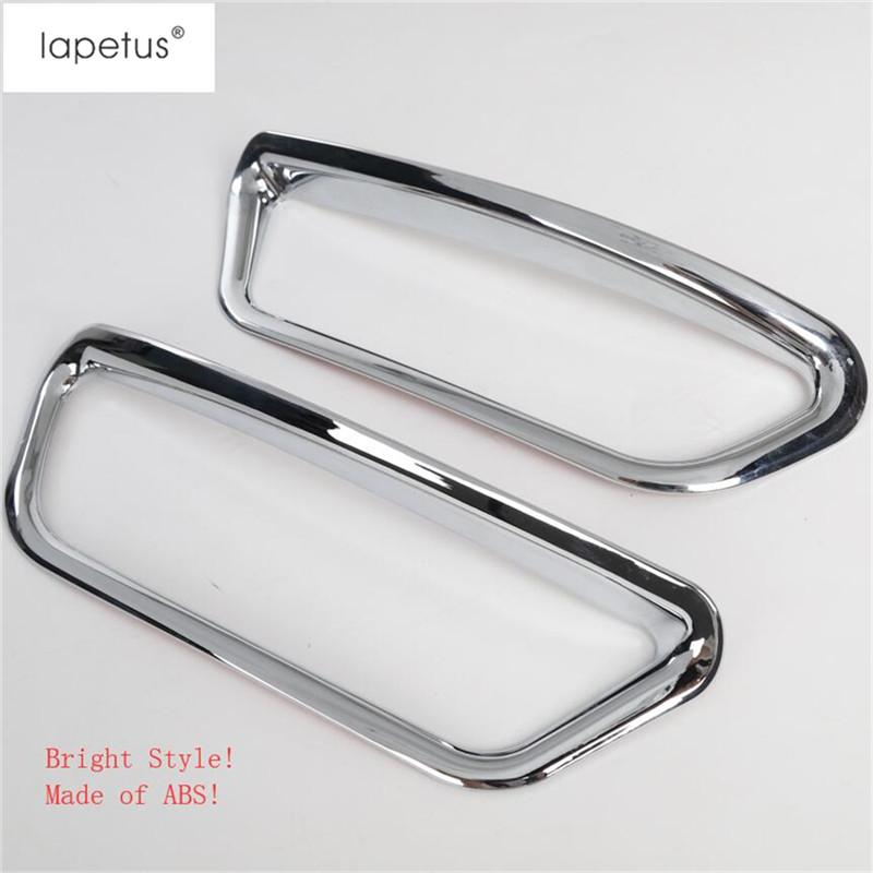 

Lapetus Accessories For Jeep Cherokee ABS Rear Tail Fog Lights Lamp Loglights Frame Molding Cover Kit Trim Bright Red Look Model B