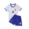 24-25 France Extérieur N°. 10 Maillots de Football Équipe Nationale Vêtements pour Enfants Ensemble pour Enfants Taille 14-30