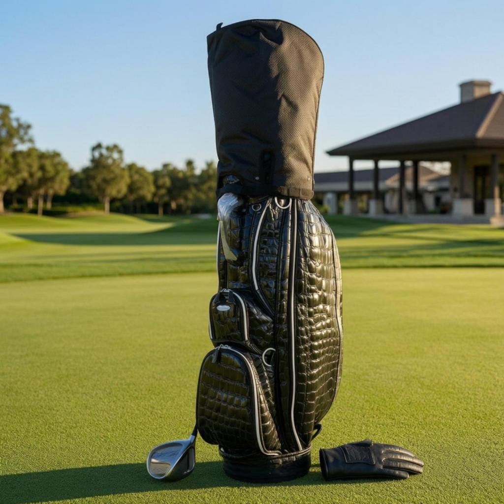 Golf Bag Cover Padded with Zipper Zippered for Golfers, Travel