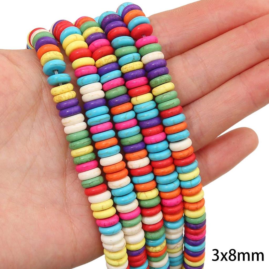 Synthetic Colour Turquoise Various Shapes of Colour Beads For Handmade Bracelet Necklace Keychain DIY Craft Jewelry Making Accessories
