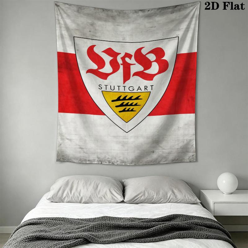 VfB Stuttgart Wall Tapestry Aesthetic Wall Hanging Printed Fabric Blanket Decorative Tapestries for Bedroom Living Room Home Decor