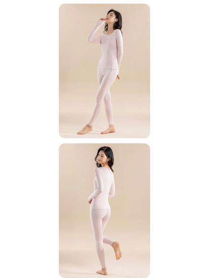 Class A Women's Antibacterial 80-Count Lenzing Modal Warm Base Layer Set - 220g Autumn Underwear & Trousers