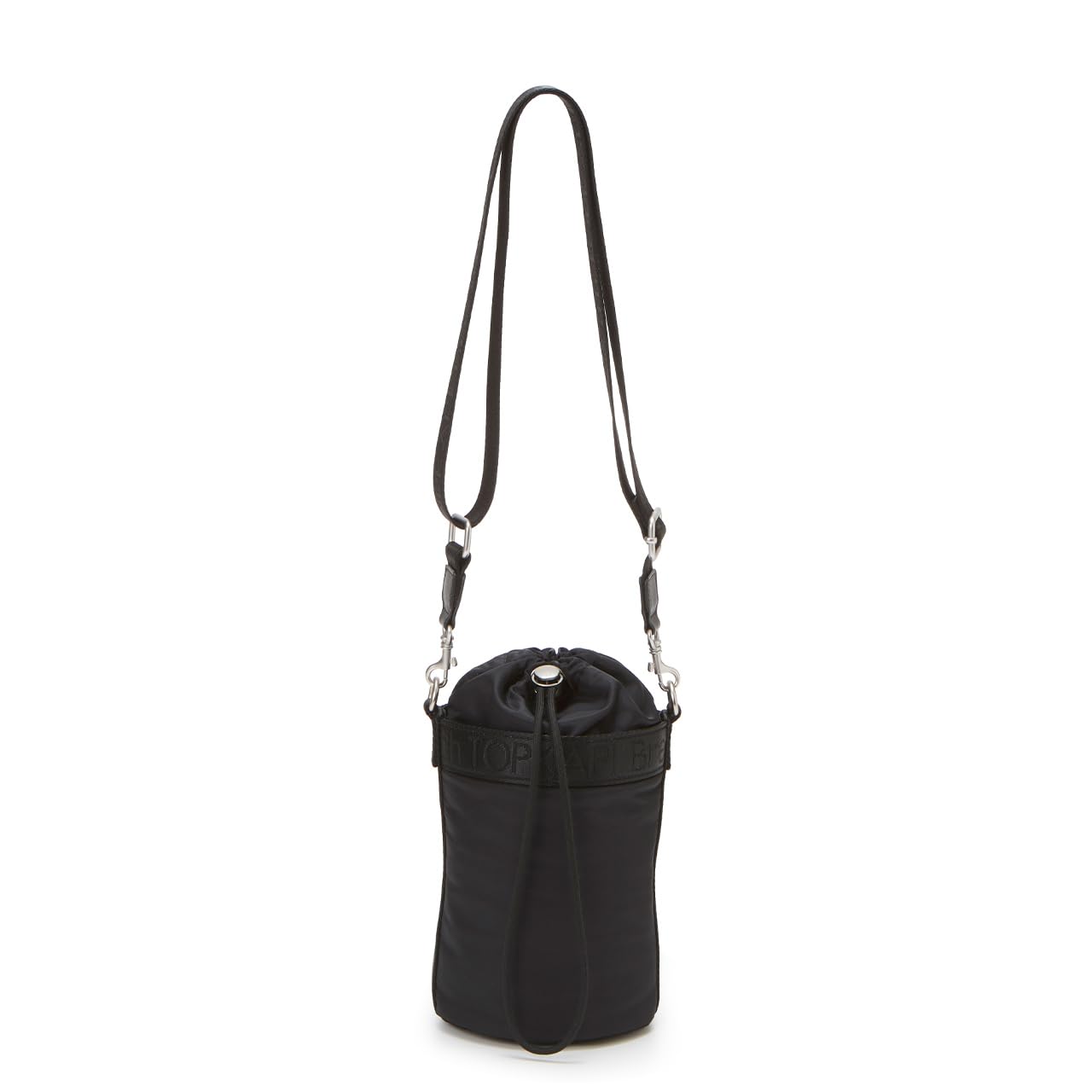 Nylon Logo Tape Bucket Drawstring Shoulder Bag Breath TOPKAPIFreely (Black) чёрный