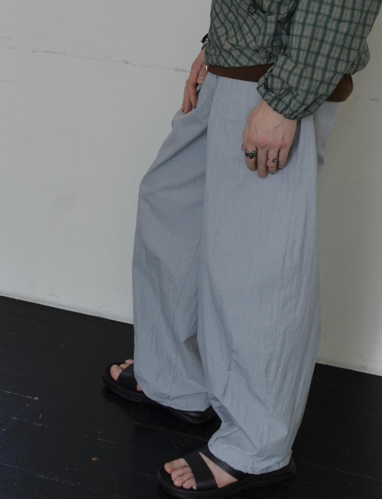 AZENDER Paper Wide String Pants Blue