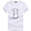 Women Girls Plus Size Cat Print Tees Shirt Short Sleeve Casual Blouse Tops