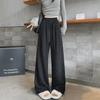 High Waist Striped Silk Chenille Wide-Leg Pants for Autumn/Winter