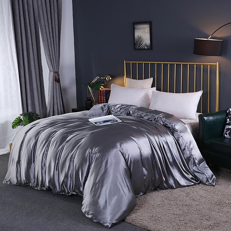 Luxury High Quality Satin Duvet Cover Rayon Quilt Cover High Density Fabric Duvet Cover Supple High Waterfall