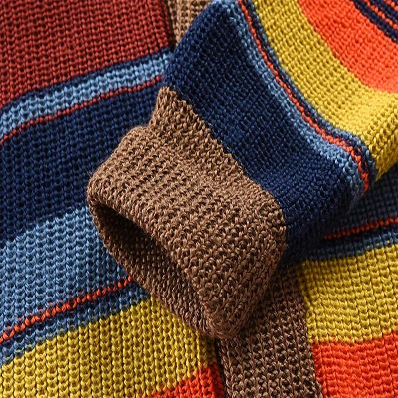 Spring Autumn Fashion Men's V-Neck Collar Cardigan Sweater Slim Fit Patchwork Long Sleeve Casual Male Jacket