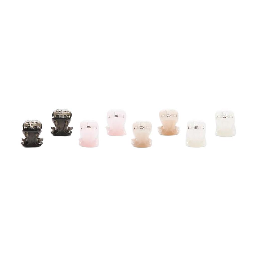 Lululemon Mini Claw Clip Set With Logo Unisex Hair Accessories Black Pink-Pearl Khaki LW9GBJS