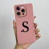 For iPhone 15 Pro Max Case iPhone 15 Plus Phone Case iPhone 15 Pro Cover iPhone 15 Cute Couple Initial Letters Skin Matte Cover