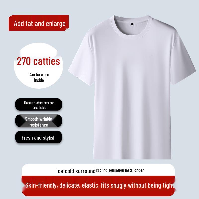 Dibenze Men s Plus Size Breathable Round Neck T-Shirt L