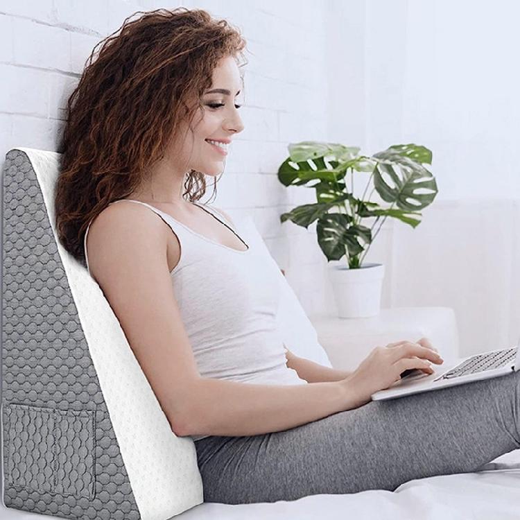Therapeutisches Bett Memory-Schaum Keilkissen für Sodbrennen, Schnarchhilfe und Linderung von Rückenschmerzen Bessere Schlafpolster