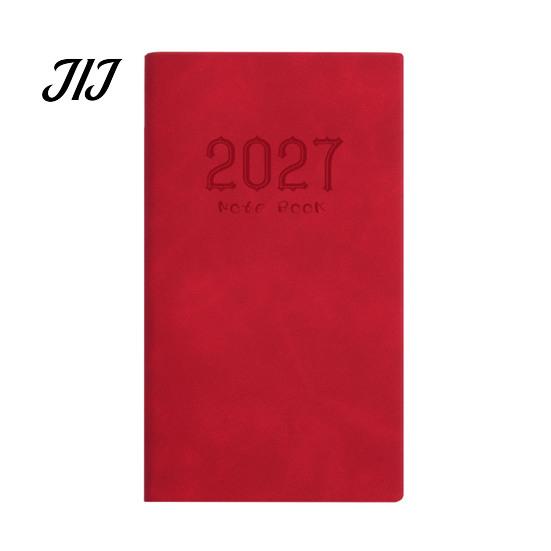 2027 Pocket Planner A6 Weekly Planner, 365 Day English Schedule Notebook Gift for Students Professionals with Ribbon Bookmark, Portable Efficiency