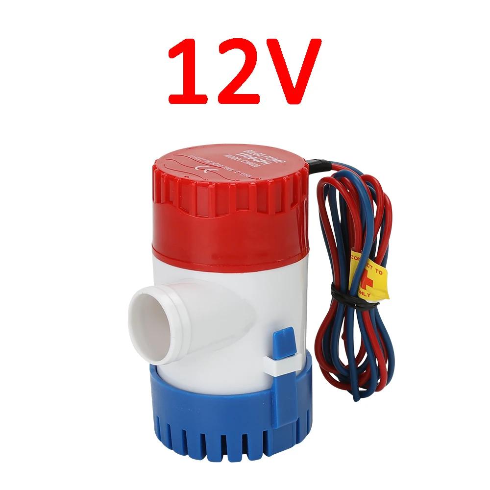 1100GPH mini boat bilge pump 12v bilge pump 12 v 24v dc 10A submerse kayak rule water electric 1100 gph volt garden rinse Wash